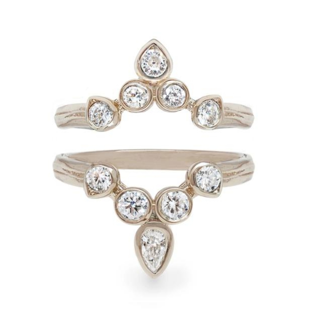 Karen Karch Platinum and Diamond Grace Tiara Ring